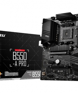  MSI | B550-A PRO | Processor family AMD | Processor socket AM4 | DDR4 DIMM | Memory slots 4 | Supported hard disk drive interfaces SATA  Hover