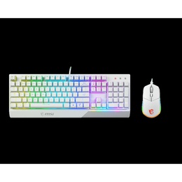 Tastatūra MSI | Vigor GK30 COMBO WHITE | Keyboard and Mouse Set | Wired | Mouse included | US | White