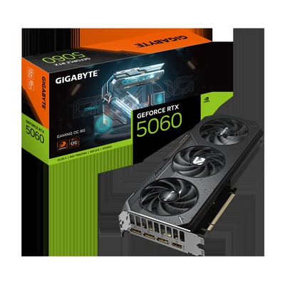  Gigabyte GeForce RTX 5060 GAMING OC 8G | NVIDIA | 8 GB | GeForce RTX 5060 | GDDR7 | HDMI ports quantity 1 | PCI-E 5.0