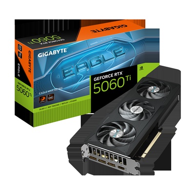  Gigabyte GeForce RTX 5060 Ti EAGLE MAX OC 16G | NVIDIA | 16 GB | GeForce RTX 5060 Ti | GDDR7 | HDMI ports quantity 1 | PCI-E 5.0