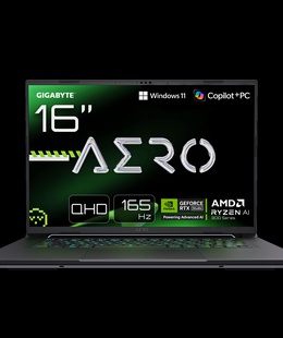  Gigabyte AERO X16 1WH-93EEC64DH | 16  | AMD Ryzen Al 7 | 350 | 32 GB | DDR5 | Solid-state drive capacity 1000 GB | NVIDIA GeForce RTX 5070 | GDDR7 | 8 GB | Windows 11 Home | 802.11ax | Bluetooth version 5.2 | Keyboard language US international | Keyboard backlit | Warranty 24 month(s)  Hover