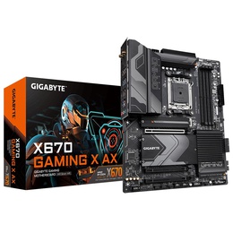  Gigabyte | X670 GAMING X AX 1.0 M/B | Processor family AMD | Processor socket AM5 | DDR5 DIMM | Memory slots 4 | Supported hard disk drive interfaces 	SATA