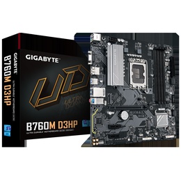  Gigabyte B760M D3HP | Processor family Intel | Processor socket LGA1700 | DDR5 | Supported hard disk drive interfaces M.2
