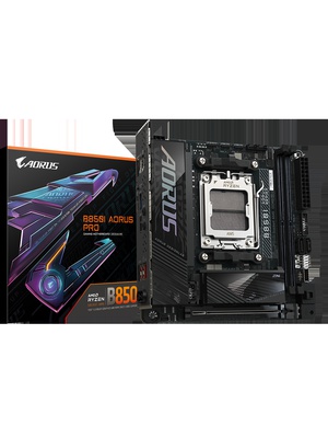  Gigabyte B850I AORUS PRO | Processor family AMD | Processor socket AM5 | DDR5 | Supported hard disk drive interfaces SATA  Hover