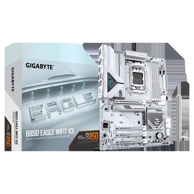  Gigabyte B850 EAGLE WF7 ICE | Processor family AMD | Processor socket AM5 | DDR5 | Supported hard disk drive interfaces SATA