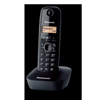  Panasonic | Cordless | KX-TG1611FXH | Built-in display | Caller ID | Black | Phonebook capacity 50 entries | Wireless connection