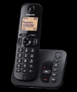  Panasonic | Cordless | KX-TGC220FXB | Built-in display | Caller ID | Black | Phonebook capacity 50 entries | Speakerphone  Hover