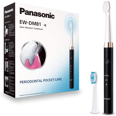 Birste Panasonic | Electric Toothbrush | EW-DM81-K503 | Rechargeable | For adults | Number of brush heads included 2 | Number of teeth brushing modes 2 | Sonic technology | White/Black
