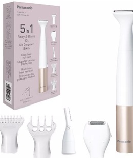  Panasonic 5-in-1 Body and Bikini Trimmer Kit | ES-WM31 | Cordless | Wet & Dry | White/Gold Rose  Hover