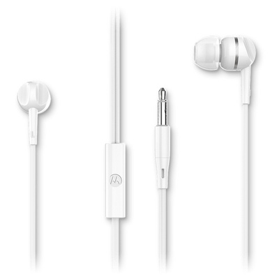 Austiņas Motorola Headphones Earbuds 105 In-ear Built-in microphone 3.5 mm plug White