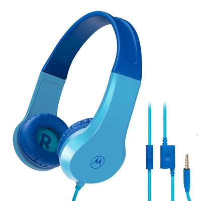 Austiņas Motorola | Kids Wired Headphones | Moto JR200 | Over-Ear Over-Ear | Built-in microphone | 3.5 mm plug | Blue