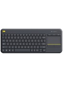 Tastatūra Logitech | K400 Plus | Keyboard with Trackpad | Wireless | NL | Black | USB port | 380 g Hover