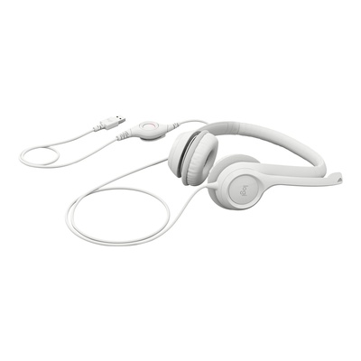 Austiņas Logitech | USB Computer Headset | H390 | Wired | Over-Ear | Microphone | Noise canceling | Off-white