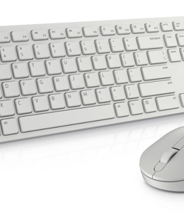 Tastatūra Dell Keyboard and Mouse KM5221W Pro Keyboard and Mouse Set Wireless Mouse included Keyboard Technology - Plunger; Movement Resolution - 4000 dpi US White 2.4 GHz  Hover