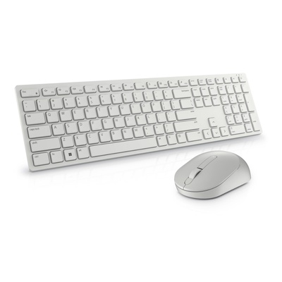 Tastatūra Dell Keyboard and Mouse KM5221W Pro Keyboard and Mouse Set Wireless Mouse included Keyboard Technology - Plunger; Movement Resolution - 4000 dpi US White 2.4 GHz