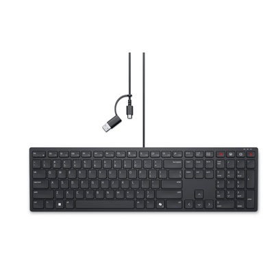 Tastatūra Dell | Collaboration Keyboard | KB525C | Keyboard | Wired | US (QWERTY) | Black | USB-C