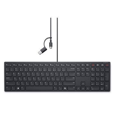 Tastatūra Dell | Collaboration Keyboard | KB525C | Keyboard | Wired | Estonian (QWERTY) | Black | USB-C