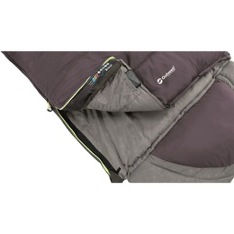  Outwell Contour Dark Purple L Sleeping Bag - Left Zipper 220 x 85 cm YKK 2-way L-shape open-end with auto lock