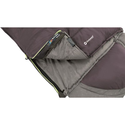  Outwell Contour Dark Purple L Sleeping Bag - Left Zipper 220 x 85 cm YKK 2-way L-shape open-end with auto lock