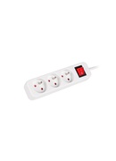  Lanberg Cable Power Strip 3M 3X French Outlets with Switch