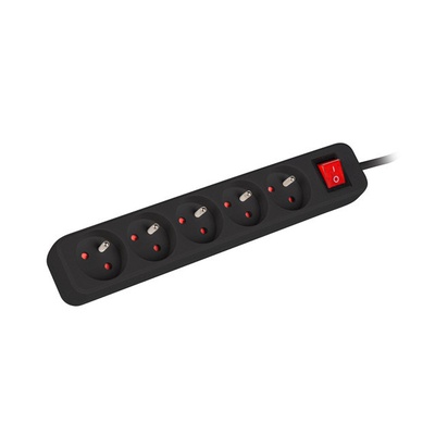  Lanberg Cable Power Strip 3M 5X French Outlets with Switch