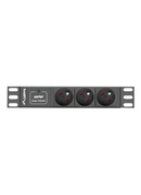  Lanberg Power Distribution Unit (PDU) 10 1U 16A 2m 3x French Outlets | PDU-03E-0200-BK