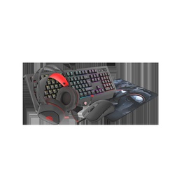 Austiņas GENESIS COMBO set 4in1 cobalt 330 rgb keyboard + mouse +headphones + mousepad
