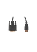  Lanberg HDMI to DVI-D Cable Dual Link with Gold-Plated 4K Connectors | CA-HDDV-20CU-0018-BK | HDMI to DVI-D | 1.8 m Hover