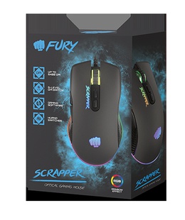 Pele Fury | Gaming Mouse | Fury Scrapper | Wired | Optical | Gaming Mouse | Black | Yes  Hover