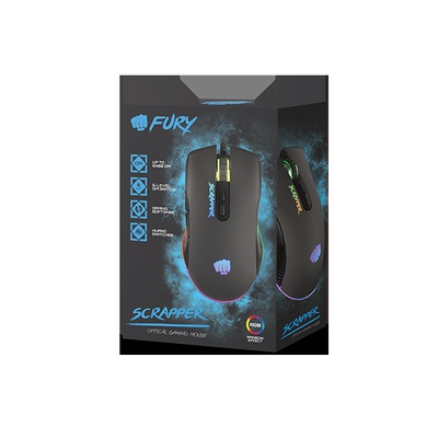 Pele Fury | Gaming Mouse | Fury Scrapper | Wired | Optical | Gaming Mouse | Black | Yes