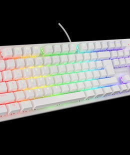 Tastatūra Genesis | THOR 303 | White | Gaming keyboard | Wired | RGB LED light | US | 1.8 m | Brown Switch  Hover