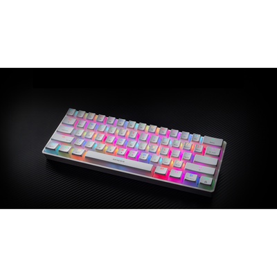 Tastatūra Genesis | THOR 660 RGB | White | Mechanical Gaming Keyboard | Wireless | RGB LED light | US | Bluetooth | USB Type-C | 588 g | Gateron Brown