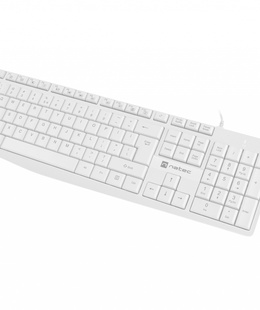 Tastatūra Natec | Keyboard | Nautilus NKL-1951 | Keyboard | Wired | US | White | USB Type-A | 390 g  Hover