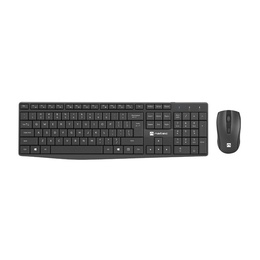 Tastatūra Natec | Keyboard and Mouse | Squid 2in1 Bundle | Keyboard and Mouse Set | Wireless | US | Black | Wireless connection