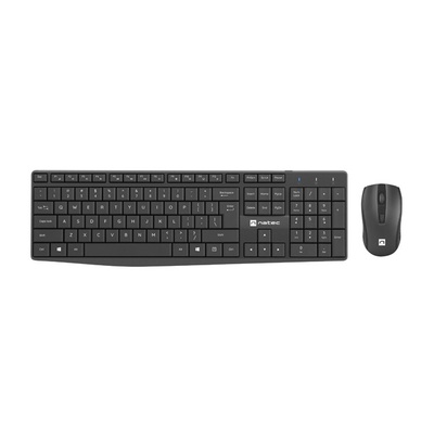 Tastatūra Natec | Keyboard and Mouse | Squid 2in1 Bundle | Keyboard and Mouse Set | Wireless | US | Black | Wireless connection