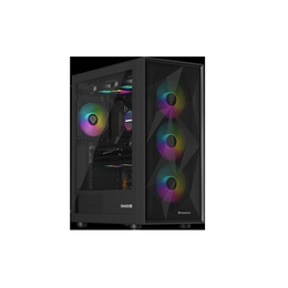  Genesis Gaming PC Case | Diaxid 605 ARGB | Black | Midi Tower | Power supply included No