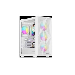  Genesis Gaming PC Case | Diaxid 605 ARGB | White | Midi Tower | Power supply included No