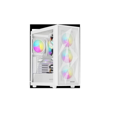  Genesis Gaming PC Case | Diaxid 605 ARGB | White | Midi Tower | Power supply included No