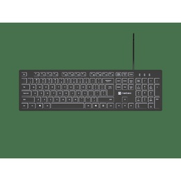 Tastatūra Natec Herring Glow | Keyboard | Wired | US | Black | USB Type-A
