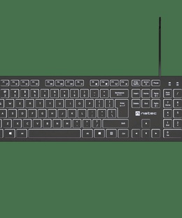 Tastatūra Natec Herring Glow | Keyboard | Wired | US | Black | USB Type-A  Hover
