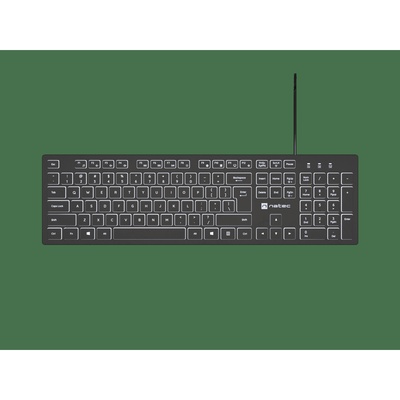 Tastatūra Natec Herring Glow | Keyboard | Wired | US | Black | USB Type-A