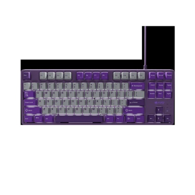 Tastatūra Fury | Kanabo K2 | Gaming Keyboard | Wired | US | Gray/Purple | USB Type-A | Linear