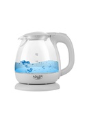 Tējkanna Adler | Kettle | AD 1283G | Standard | 1100 W | 1 L | Plastic/Glass | 360° rotational base | Grey Hover