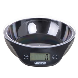 Mesko | Kitchen scale with a bowl | MS 3164 | Maximum weight (capacity) 5 kg | Graduation 1 g | Display type LCD | Black