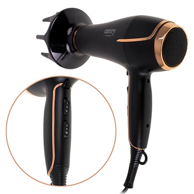 Fēns Camry Hair Dryer CR 2255 2200 W Number of temperature settings 3 Diffuser nozzle Black