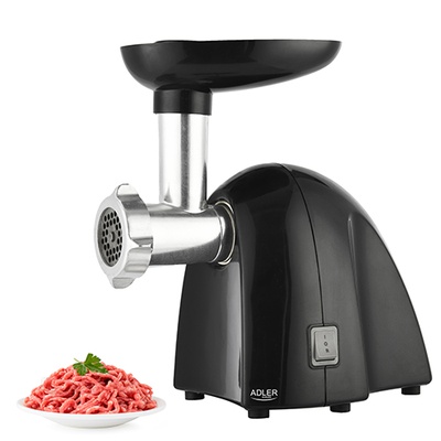 Gaļas maļamās mašīna Adler | Meat mincer | AD 4811 | Black | 600 W | Number of speeds 1 | Throughput (kg/min) 1.8 | 3 replaceable sieves: 3mm for grinding poppies and preparing meat and vegetable stuffing; 5mm for meatballs