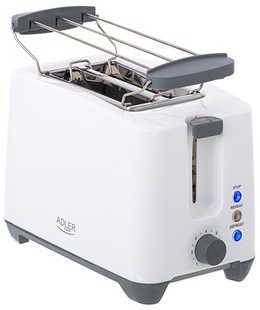 Tosteris Adler | Toaster | AD 3216 | Power 750 W | Number of slots 2 | Housing material Plastic | White  Hover