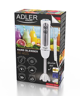 Mikseris Adler | Hand blender | AD 4625w | Hand Blender | 1500 W | Number of speeds 5 | Turbo mode | White  Hover