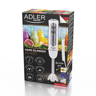 Mikseris Adler | Hand blender | AD 4625w | Hand Blender | 1500 W | Number of speeds 5 | Turbo mode | White