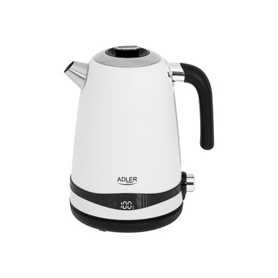 Tējkanna Adler | Kettle | AD 1295w | Electric | 2200 W | 1.7 L | Stainless steel | 360° rotational base | White